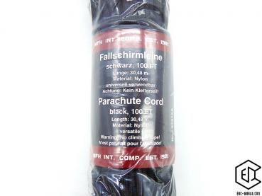 MFH® Paracord/Fallschirmleine Schwarz 100 FT